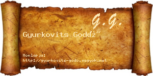 Gyurkovits Godó névjegykártya
